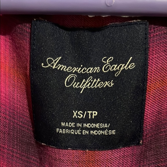 American Eagle Outfitters Pink Plaid Button Down Shirt - Picture 2 of 8